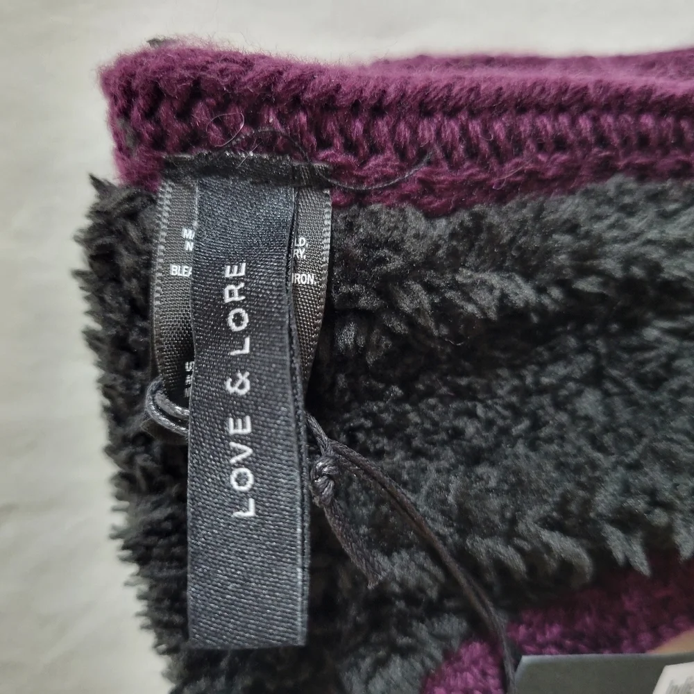 Love & Lore Alpaca Headband Ear Warmers Purple Athleisure Outdoor Warm‎ Winter